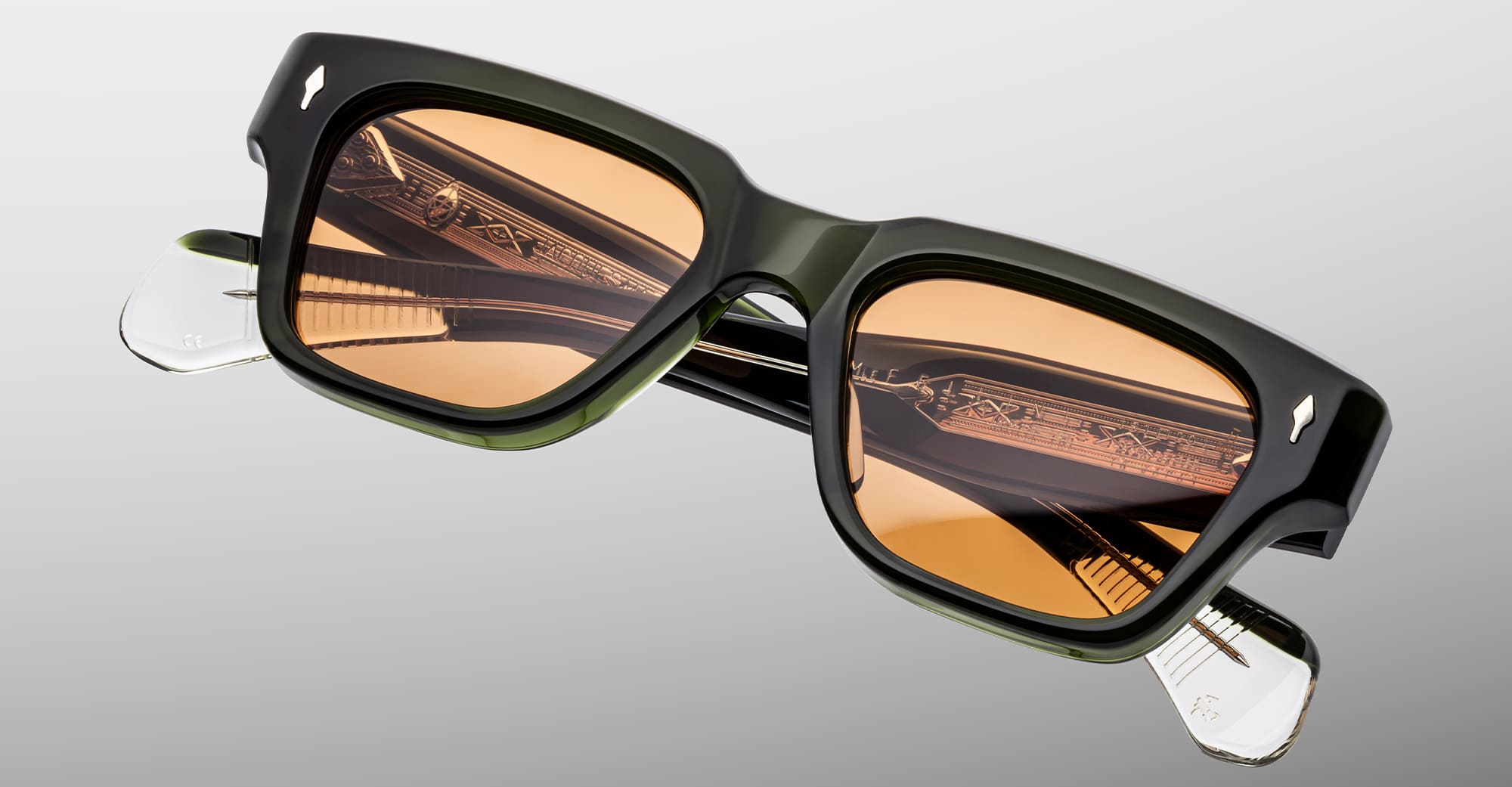 Ottica Mondello Roma - Jacques Marie Mage - JMMFE-18L - FELLINI - BORNEO - Acetate - shape  - green - EYEWEAR - SUNGLASSES - Unisex,Uomo,Donna,Women,Men - lens  - Made In Japan