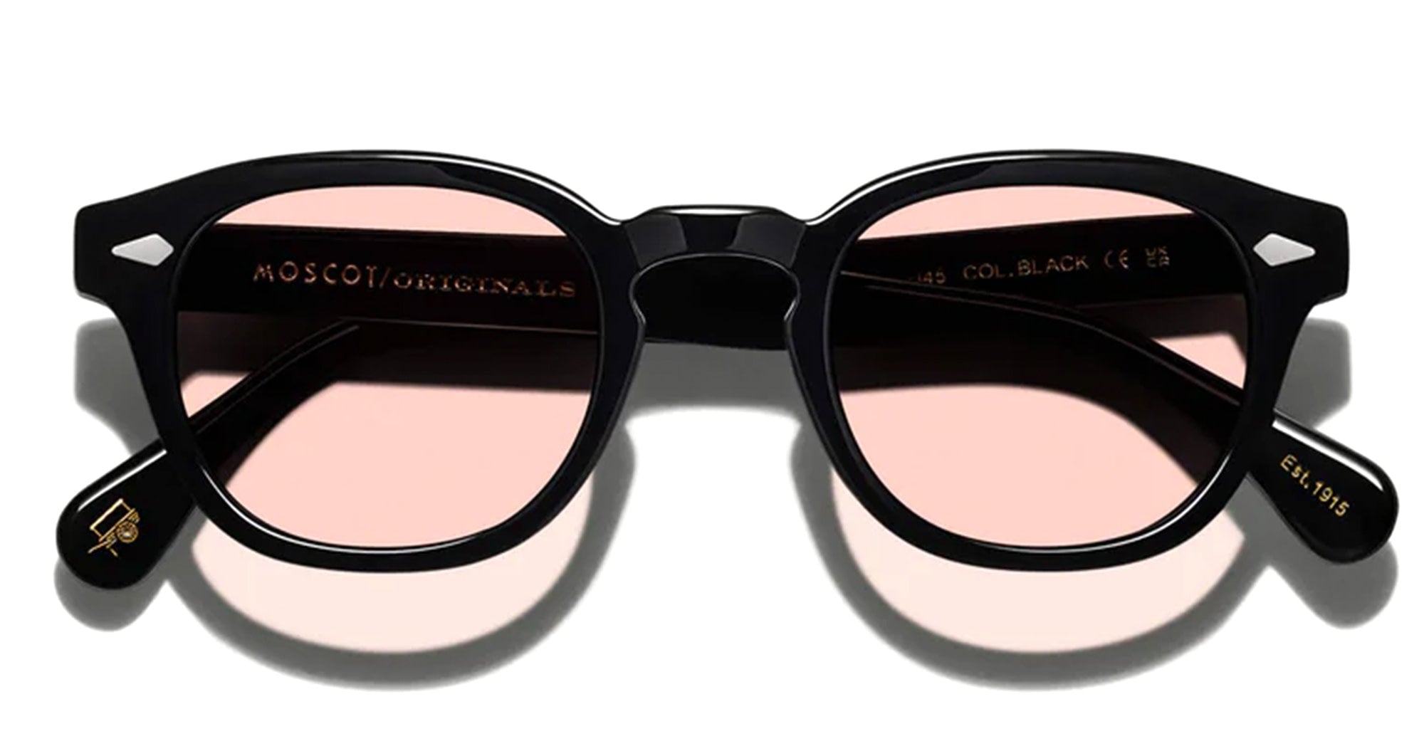  CUSTOM NY ROSE LENS - Acetate - shape Classic - Black - EYEWEAR - SUNGLASSES - Unisex,Uomo,Donna,Women,Men - lens Pink - Made In China