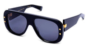 Ottica Mondello Roma - Balmain - BPS-185A-57 - PULSE - BLACK / 18K GOLD - Acetate - shape Aviator - Black, gold - EYEWEAR - SUNGLASSES - Unisex,Uomo,Donna,Women,Men - lens Grey - Made In Japan