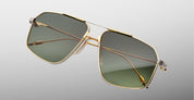 Ottica Mondello Roma - Jacques Marie Mage - JMMJG-12M - JAGGER - MUSKET - Titanium - shape Aviator - Gold - EYEWEAR - SUNGLASSES - Unisex,Uomo,Donna,Women,Men - lens Gradient green - Made In Japan