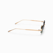 Ottica Mondello Roma - Akoni - AKS-536A-53 - JUNO-THREE - BRUSHED 12K GOLD - Titanium - shape Geometric - Gold - EYEWEAR - EYEGLASSES - Unisex,Uomo,Donna,Women,Men - lens Gradient green - Made In Japan