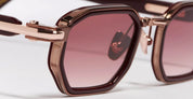 Ottica Mondello Roma - John Dalia - AXEL-C460 - AXEL - C460 Burgundy / Brushed Copper / Rose Gold - Metal - shape Rectangular - burgundy - EYEWEAR - SUNGLASSES - Unisex,Uomo,Donna,Women,Men - lens red - Made In France