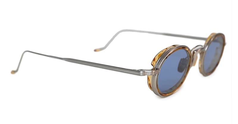 Ottica Mondello Roma - Jacques Marie Mage - JMMVD-13U  - VARDA - CAIRO - Titanium - shape Oval - Silver - EYEWEAR - SUNGLASSES - Unisex,Uomo,Donna,Women,Men - lens Blue - Made In Japan