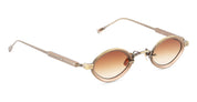 Ottica Mondello Roma - Sato - Talita-AG-MB-1 - TALITA - ANTIQUE GOLD / MATT BLACK - Acetate, titanium - shape Oval - gold, black - EYEWEAR - SUNGLASSES - Unisex,Uomo,Donna,Women,Men - lens Gradient brown - Made In Japan
