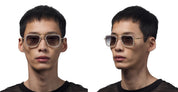 Ottica Mondello Roma - DITA - 7806-A-SMK-PLD-52-Z - FLIGHT 006 - SMOKE GREY CRYSTAL / BLACK PALLADIUM - titanium, acetate - shape Pilot - grey, black - EYEWEAR - SUNGLASSES - Unisex,Uomo,Donna,Women,Men - lens Blue - Made In Japan