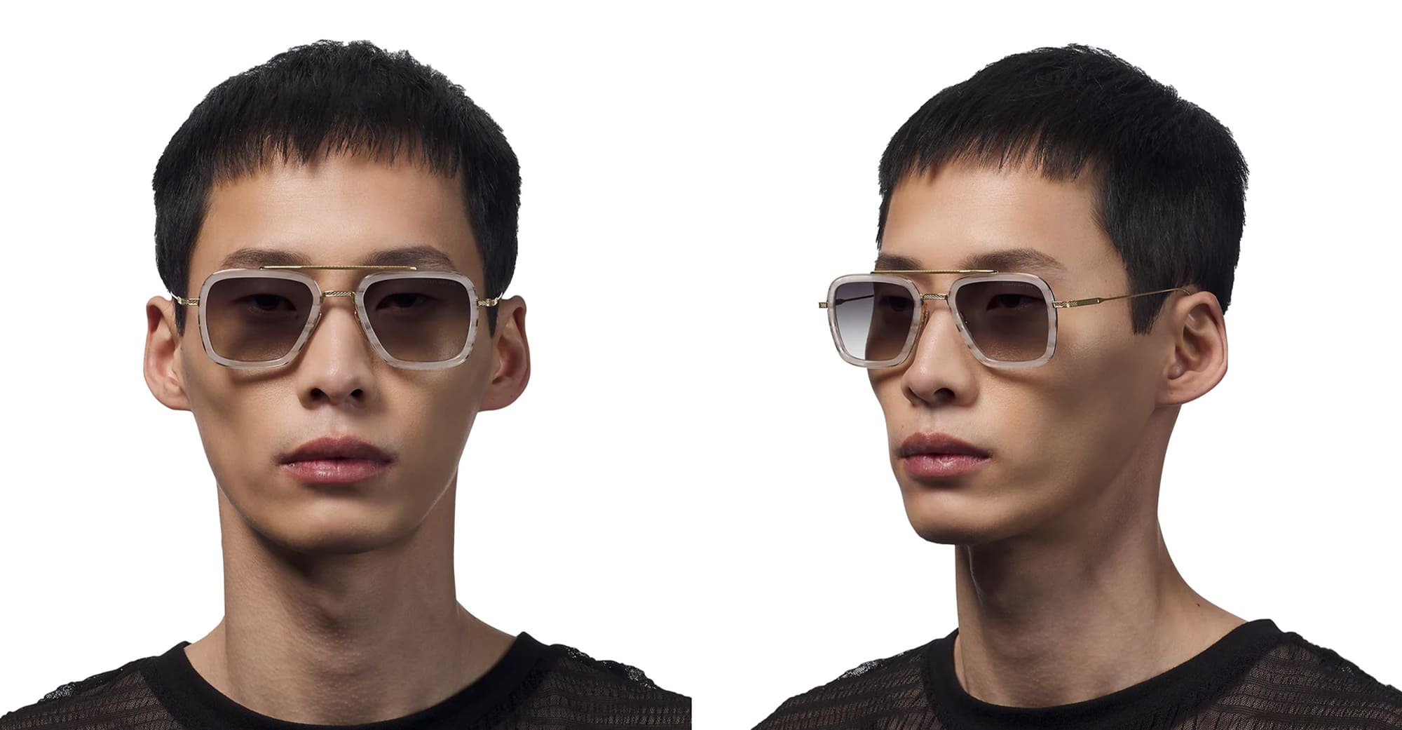 Ottica Mondello Roma - DITA - 7806-H-GRY-GLD-52-Z - FLIGHT 006 - MATTE GREY CRYSTAL / 12K GOLD 2 - titanium, acetate - shape Pilot - gold, grey - EYEWEAR - SUNGLASSES - Unisex,Uomo,Donna,Women,Men - lens Gradient grey - Made In Japan