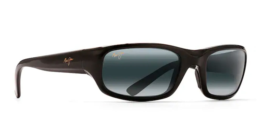 Ottica Mondello Roma - Maui Jim - MJ0103S-001 - STINGRAY - GLOSS BLACK / NEUTRAL GREY LENS - nylon - shape Rectangular - Black - EYEWEAR - SUNGLASSES - Unisex,Uomo,Donna,Women,Men - lens Grey - Made In Italy