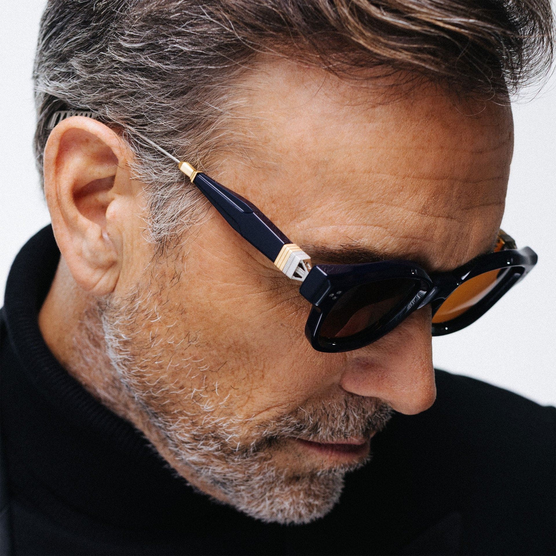 Ottica Mondello Roma - T HENRI - V2CC - V2 - NERO - Acetate - shape Squared - Black - EYEWEAR - SUNGLASSES - Unisex,Uomo,Donna,Women,Men - lens Grey - Made In Japan