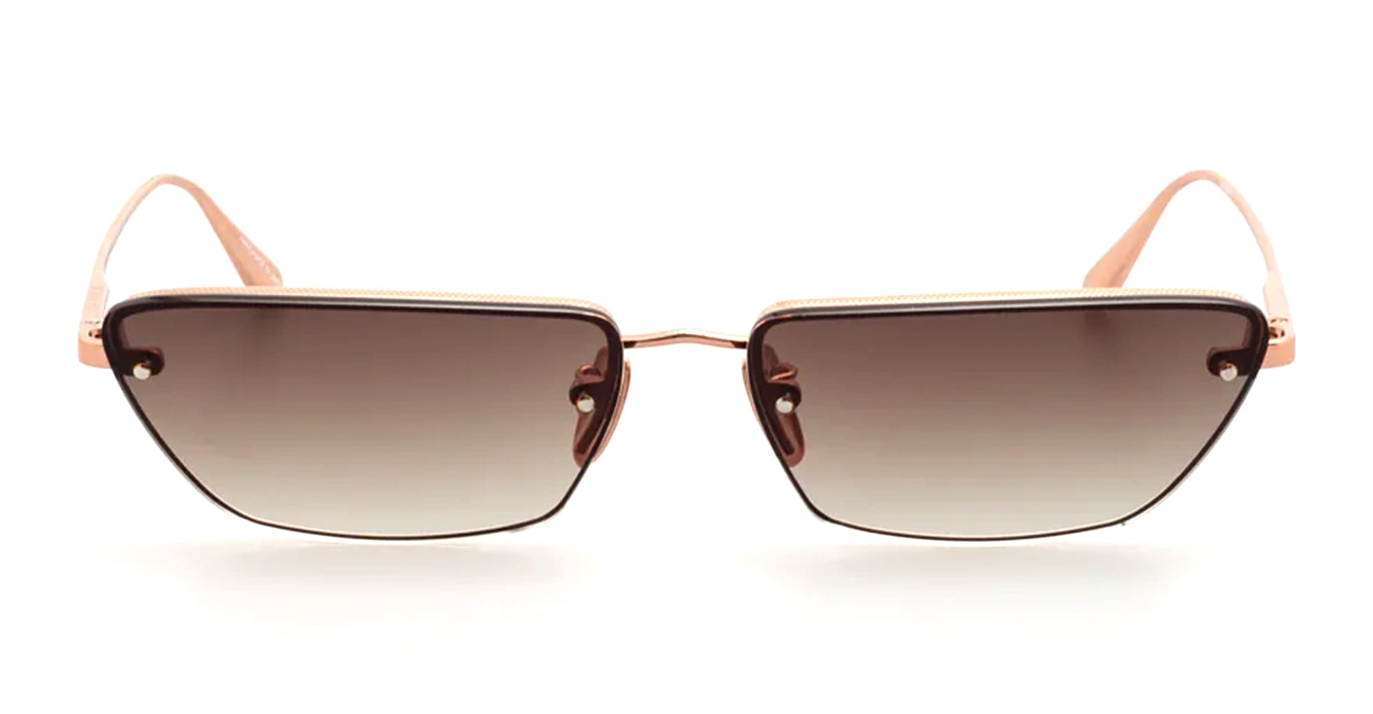 Ottica Mondello Roma - LINDA FARROW - LFL1513C3SUN - CLEO - ROSE GOLD - Titanium - shape Cat-eye - rose gold - EYEWEAR - SUNGLASSES - Donna,Women - lens Gradient brown - Made In Japan