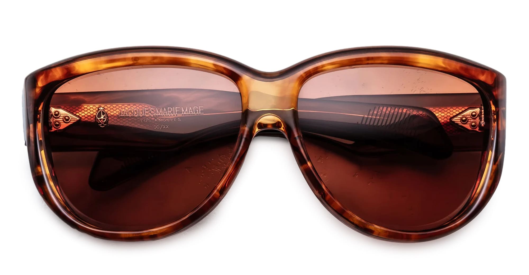 Ottica Mondello Roma - Jacques Marie Mage - JMMJV-18P - RAVELLO - BOURBON - Acetate - shape Round - Havana - EYEWEAR - SUNGLASSES - Unisex,Uomo,Donna,Women,Men - lens Brown - Made In Italy