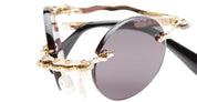 Ottica Mondello Roma - Kuboraum - KRSH42GR0000004Y - MASK H42 - GOLD - Metal - shape Round - Gold - EYEWEAR - SUNGLASSES - Unisex,Uomo,Donna,Women,Men - lens Grey - Made In Italy