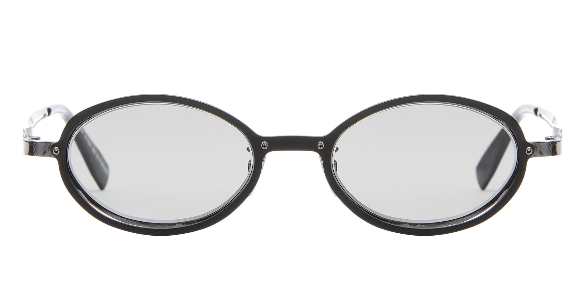 Ottica Mondello Roma - Kuboraum - KRSH18BM0000004G - MASK H18 - BLACK MATTE - Metal - shape Oval - Black - EYEWEAR - SUNGLASSES - Unisex,Uomo,Donna,Women,Men - lens light grey - Made In Italy