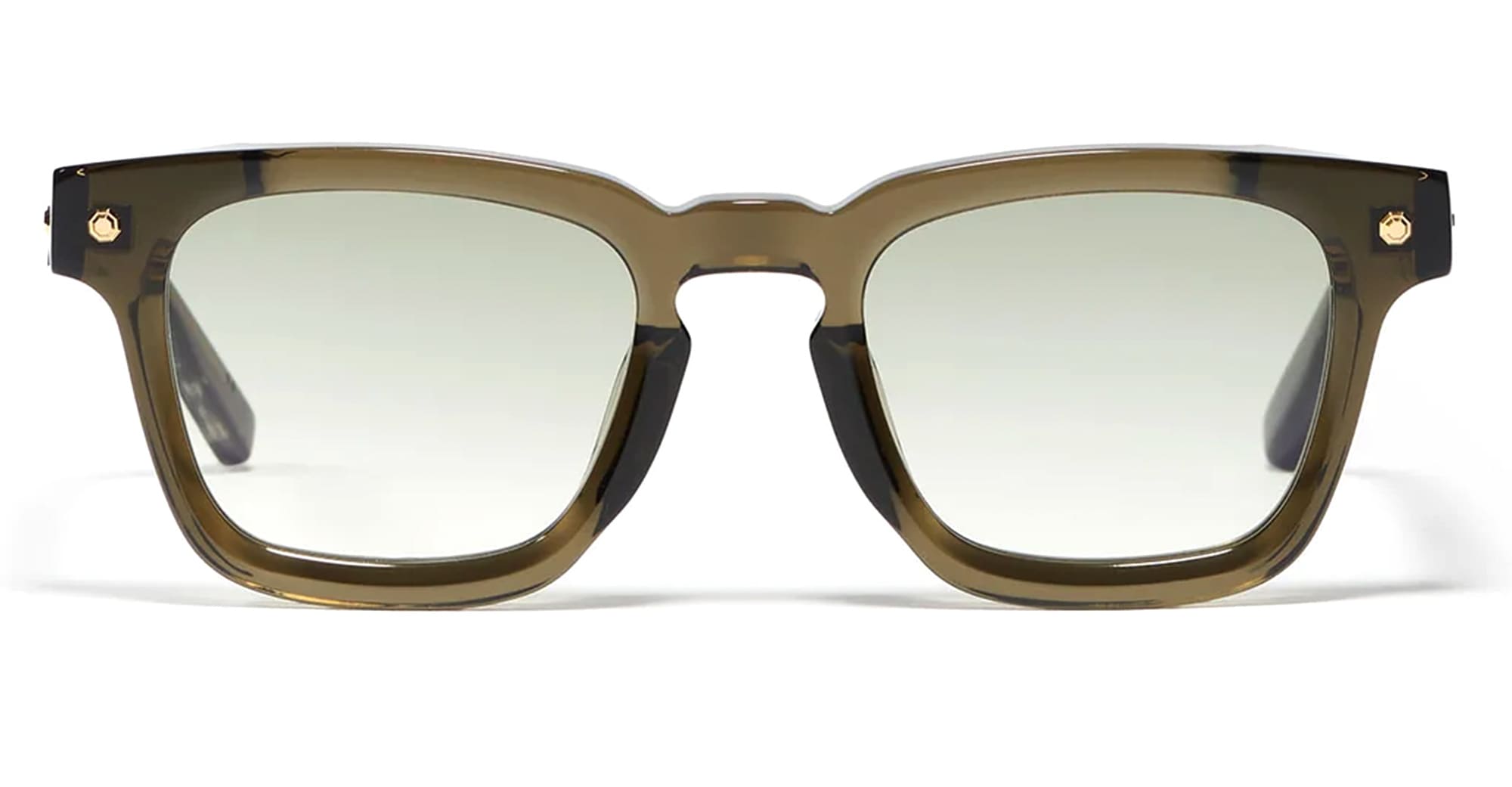 Gold - Acetate - shape Squared - green, gold - EYEWEAR - SUNGLASSES - Unisex,Uomo,Donna,Women,Men - lens Gradient green - Made In France