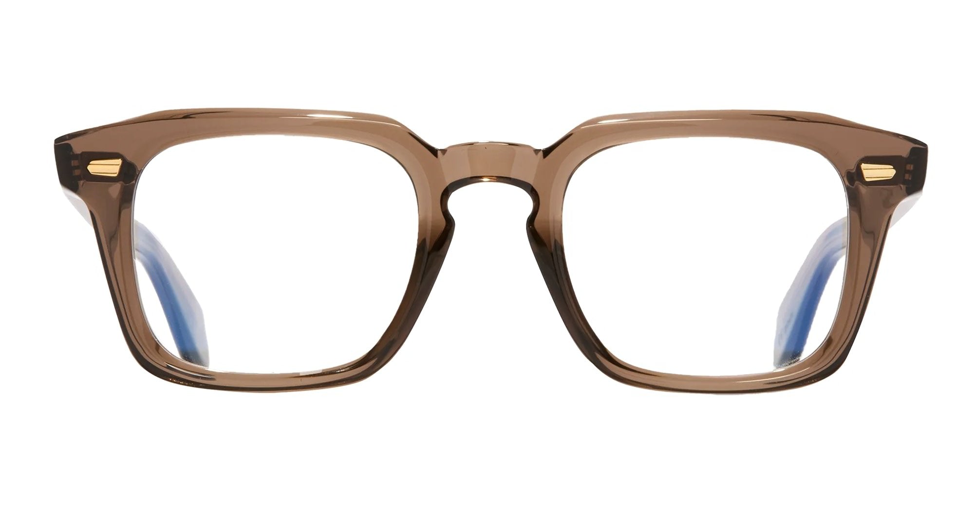 Ottica Mondello Roma - Cutler and Gross - CGOP-1416-49-05 - 1416 - BROWN CRYSTAL RX - Acetate - shape Squared - brown - EYEWEAR - EYEGLASSES - Unisex,Uomo,Donna,Women,Men - lens Clear - Made In Italy