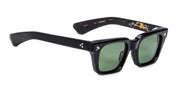 Ottica Mondello Roma - Jacques Marie Mage - JMMQU-9A - JOHNNY CASH BY JMM: QUENTIN - NOIR 9 - Acetate - shape Rectangular - Black - EYEWEAR - SUNGLASSES - Uomo,Men - lens Green - Made In Japan