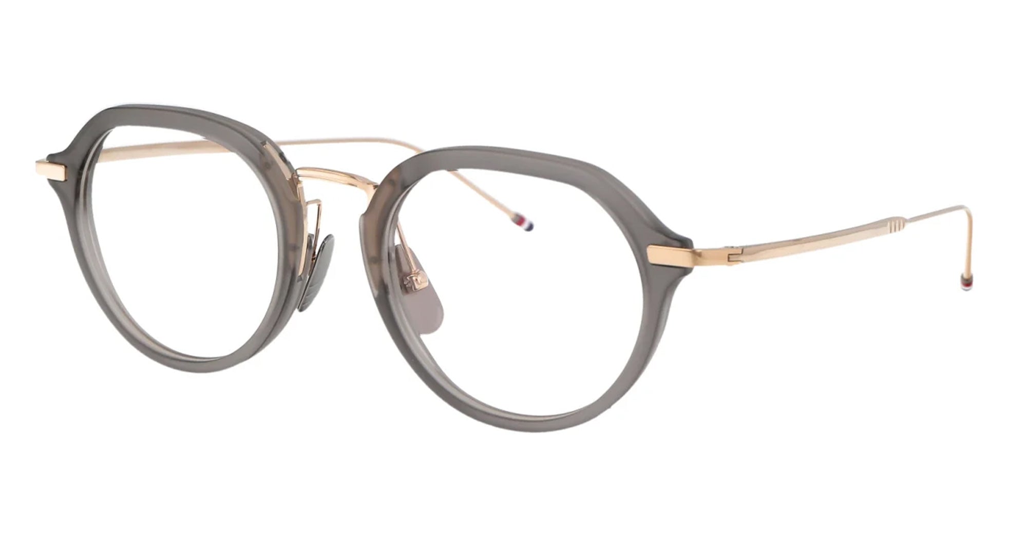 Ottica Mondello Roma - Thom Browne - UEO421A-G0003-060-51 - ROUND - LIGHT GREY RX - Acetate - shape Round - grey - EYEWEAR - EYEGLASSES - Uomo,Men - lens Clear - Made In Japan