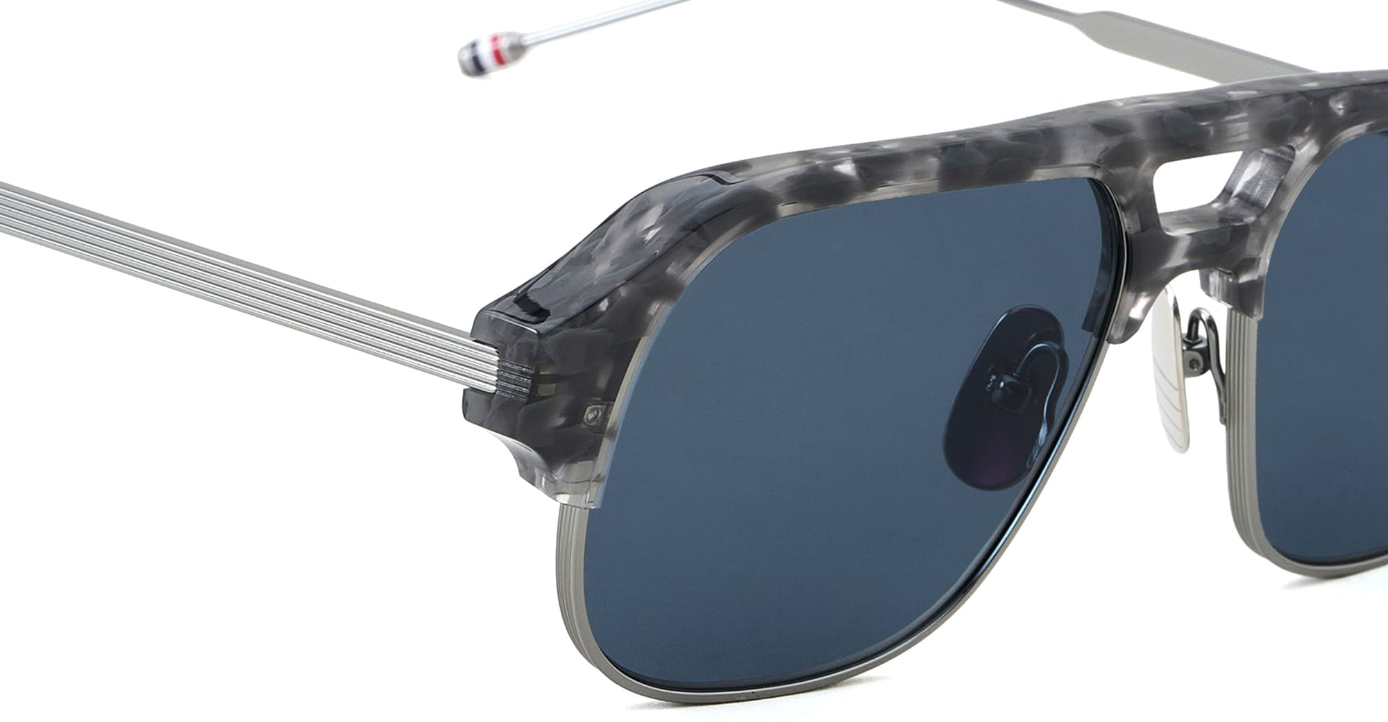 Ottica Mondello Roma - Thom Browne - UES954A-G0003-020-54 - PILOT - GREY HAVANA - Acetate - shape  - grey - EYEWEAR - SUNGLASSES - Unisex,Uomo,Donna,Women,Men - lens  - Made In Japan