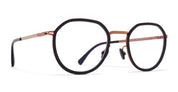 Ottica Mondello Roma - Mykita - 10016410 - JUSTUS - A37 - SHINY COPPER / CLEAR BLACK RX - stainless steel - shape Round - brown - EYEWEAR - EYEGLASSES - Unisex,Uomo,Donna,Women,Men - lens Clear - Made In Germany