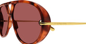 Ottica Mondello Roma - Bottega Veneta - BV1274S-003 - BV1274S-002 - HAVANA / GOLD - Acetate, metal - shape  - havana, gold - EYEWEAR - SUNGLASSES - Donna,Women - lens  - Made In Japan