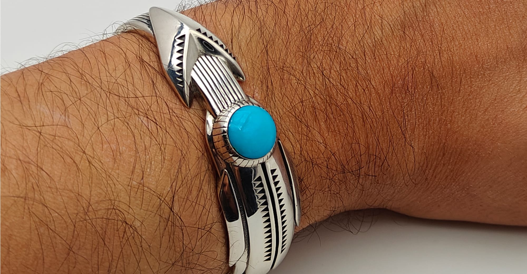 Ottica Mondello Roma - Jacques Marie Mage - JMM-BNA-41-M - LAST FRONTIER V - NATRONA BRACELET - SILVER M - silver - shape  - Silver - ACCESSORI - ACCESSORIES - Uomo,Men - lens ash grey - Made In U.S.A.