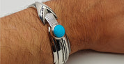 Ottica Mondello Roma - Jacques Marie Mage - JMM-BNA-41-M - LAST FRONTIER V - NATRONA BRACELET - SILVER M - silver - shape  - Silver - ACCESSORI - ACCESSORIES - Uomo,Men - lens ash grey - Made In U.S.A.