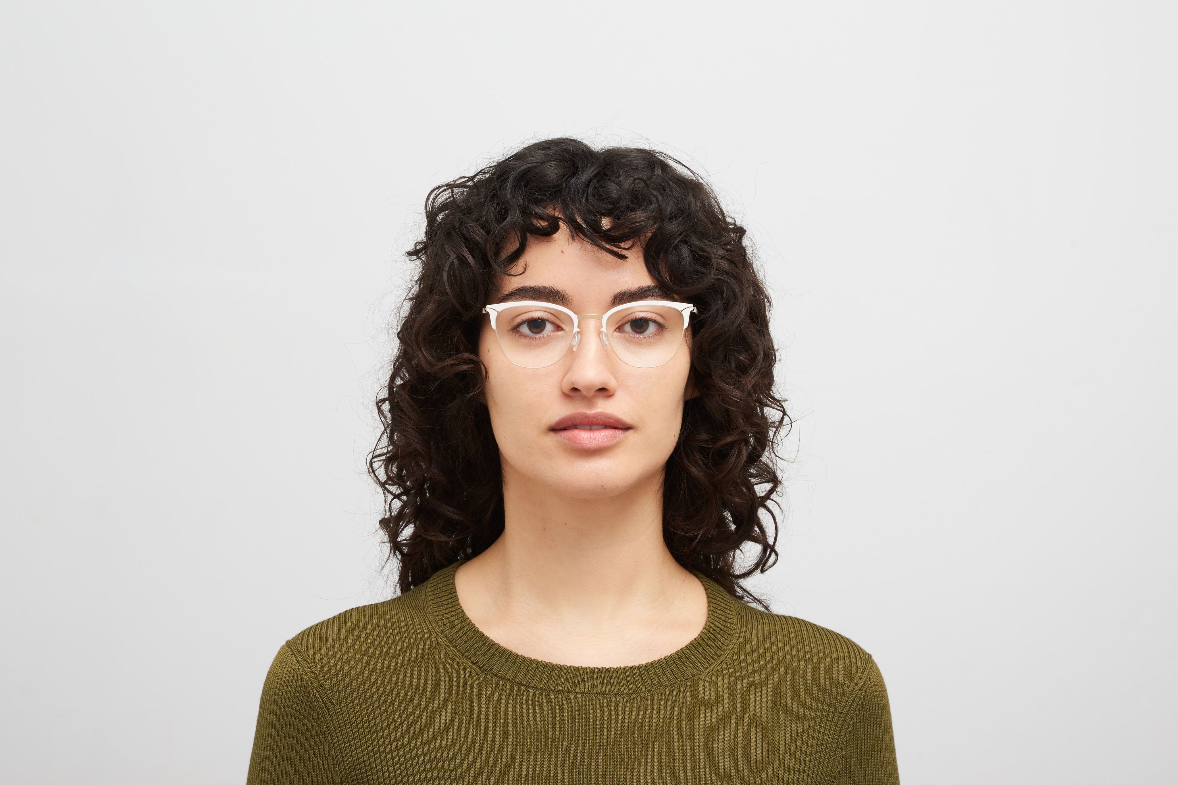 Ottica Mondello Roma - Mykita - 10087103 - ELBA - CHAMPAGNE GOLD / AURORE RX - stainless steel - shape Cat-eye - Gold, White - EYEWEAR - EYEGLASSES - Donna,Women - lens Clear - Made In Germany
