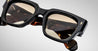 Ottica Mondello Roma - Jacques Marie Mage - JMMEZ-15A - ENZO - NOIR 15 - Acetate - shape Squared - Black - EYEWEAR - SUNGLASSES - Uomo,Men - lens orange - Made In Japan