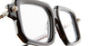 Ottica Mondello Roma - Kuboraum - KROP23BS000000OP - MASK P23 - BLACK SHINE RX - Acetate - shape Rectangular - Black - EYEWEAR - EYEGLASSES - Unisex,Uomo,Donna,Women,Men - lens Clear - Made In Italy