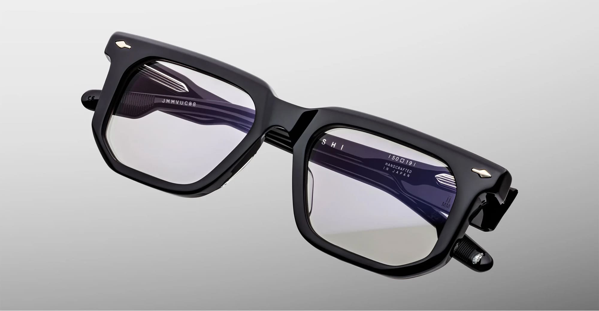 Ottica Mondello Roma - Jacques Marie Mage - JMMVUCRX-88 - YOSHI - BLACK RX - Acetate - shape Rectangular - Black - EYEWEAR - EYEGLASSES - Unisex,Uomo,Donna,Women,Men - lens Clear - Made In Japan