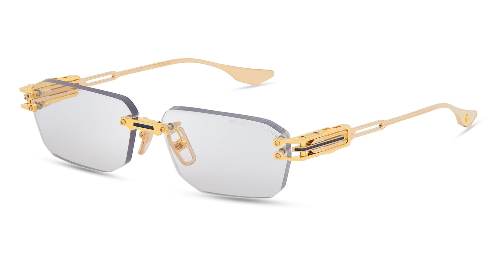  WHITE GOLD RX - Titanium - shape Rectangular - Gold - EYEWEAR - EYEGLASSES - Unisex,Uomo,Donna,Women,Men - lens Clear - Made In Japan