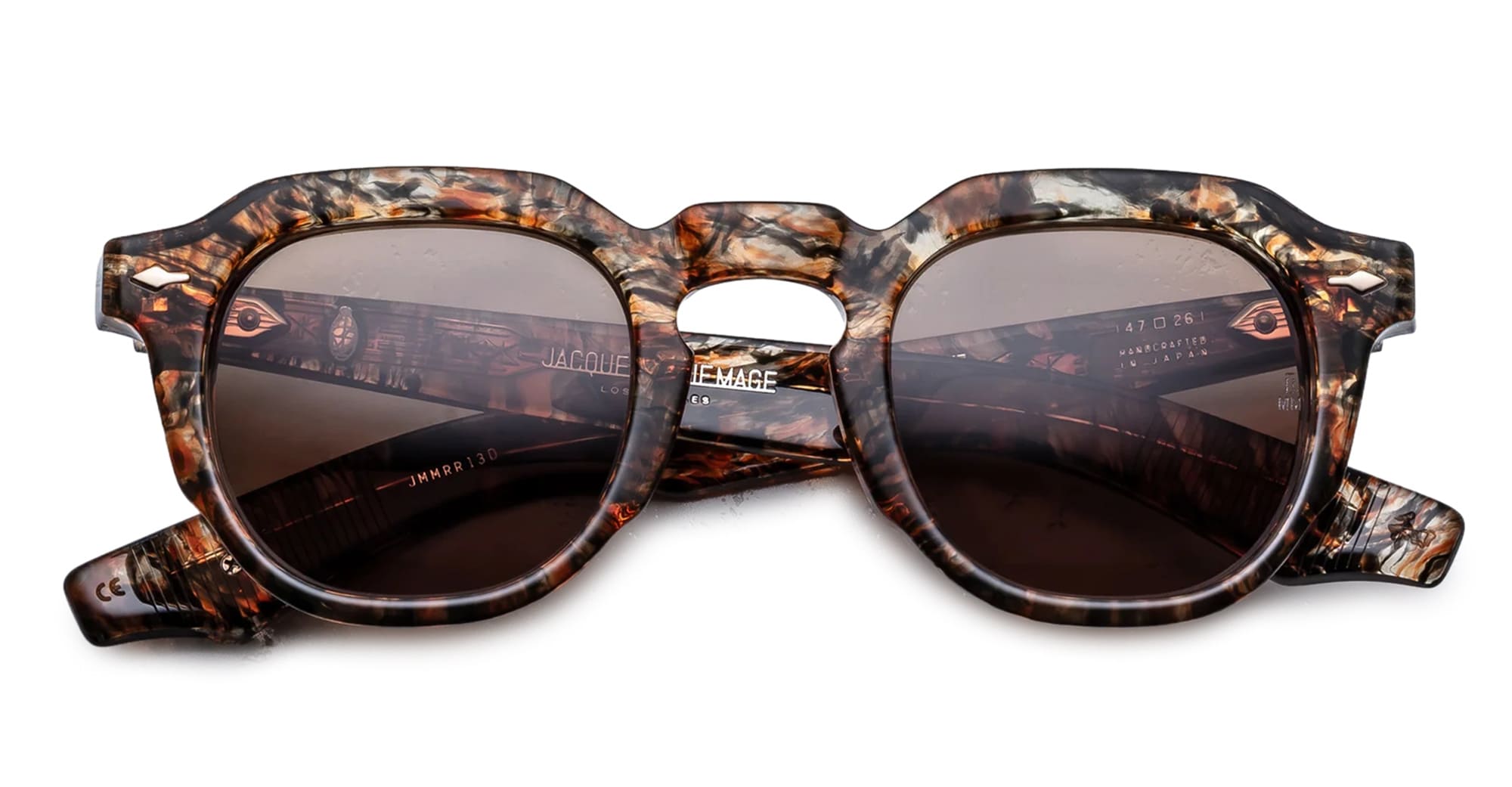 Ottica Mondello Roma - Jacques Marie Mage - JMMRR-13D - YELLOWSTONE VI: FIREHOLE RIVER - PRISMATIC - Acetate - shape  - Havana - EYEWEAR - SUNGLASSES - Unisex,Uomo,Donna,Women,Men - lens  - Made In Japan
