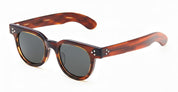 Ottica Mondello Roma - Julius Tart - JTPL-106M-2B-GR-9 - FDR 46X24 - DEMI AMBER / DARK GREY LENS - Acetate - shape Round - transparent beige - EYEWEAR - SUNGLASSES - Unisex,Uomo,Donna,Women,Men - lens Grey - Made In Japan