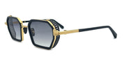 Ottica Mondello Roma - John Dalia - DENNIS-C407 - DENNIS - C407 - SHINY BLACK / YELLOW GOLD - Metal - shape Hexagonal - shiny black - EYEWEAR - SUNGLASSES - Uomo,Men - lens Gradient grey - Made In France