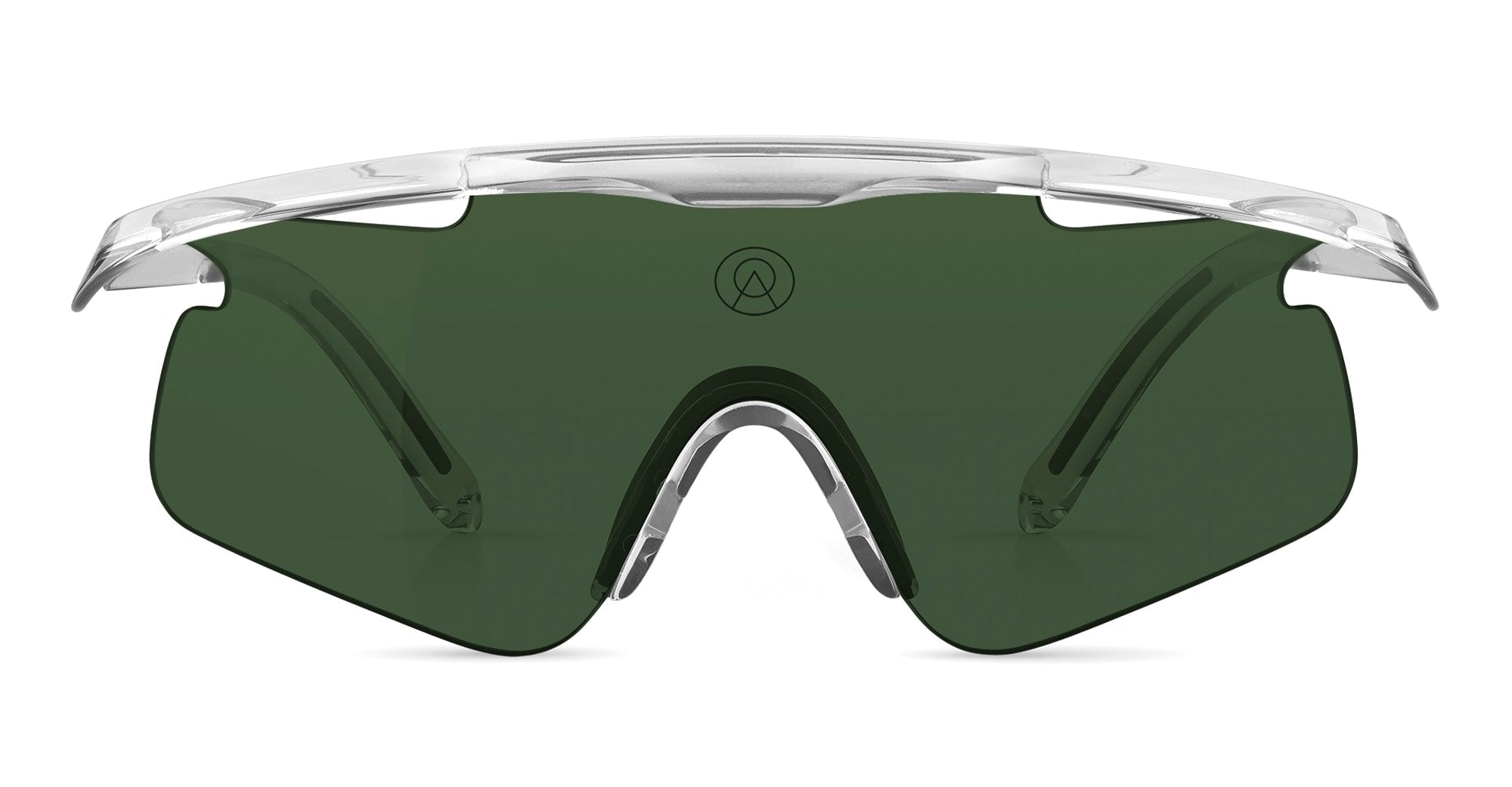 Ottica Mondello Roma - Alba Optics - 8050054514437 - MANTRA - CRYSTAL GLOSSY / VZUM LEAF - Tr90 - shape Mask - Crystal - EYEWEAR - SUNGLASSES - Unisex,Uomo,Donna,Women,Men - lens Green - Made In Italy