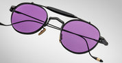 Ottica Mondello Roma - Jacques Marie Mage - JMMDS-17D - DASAN - SPIDER - Titanium - shape Aviator - Black - EYEWEAR - SUNGLASSES - Unisex,Uomo,Donna,Women,Men - lens purple - Made In Japan