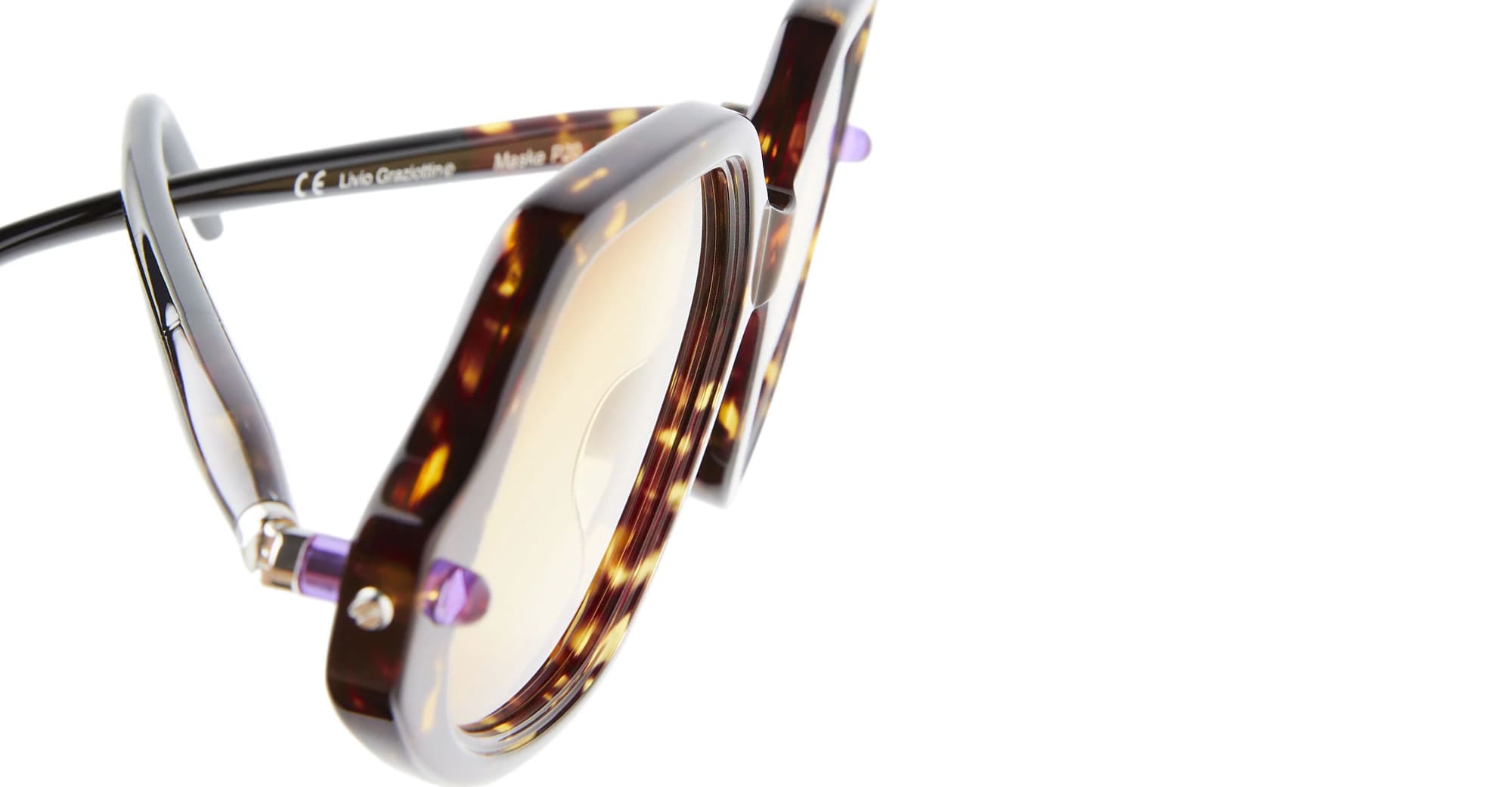 Ottica Mondello Roma - Kuboraum - KRSP20TO000000YB - MASK P20 TO - TORTOISE - Acetate - shape Squared - Tortoise - EYEWEAR - SUNGLASSES - Donna,Women - lens yellow - Made In Italy