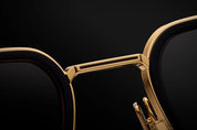 Ottica Mondello Roma - DITA - DTS483-A-01 - LINEAGE.70X - YELLOW GOLD / BLACK / BLACK IRON - titanium, acetate - shape Squared - gold, black - EYEWEAR - SUNGLASSES - Unisex,Uomo,Donna,Women,Men - lens Gradient brown - Made In Japan