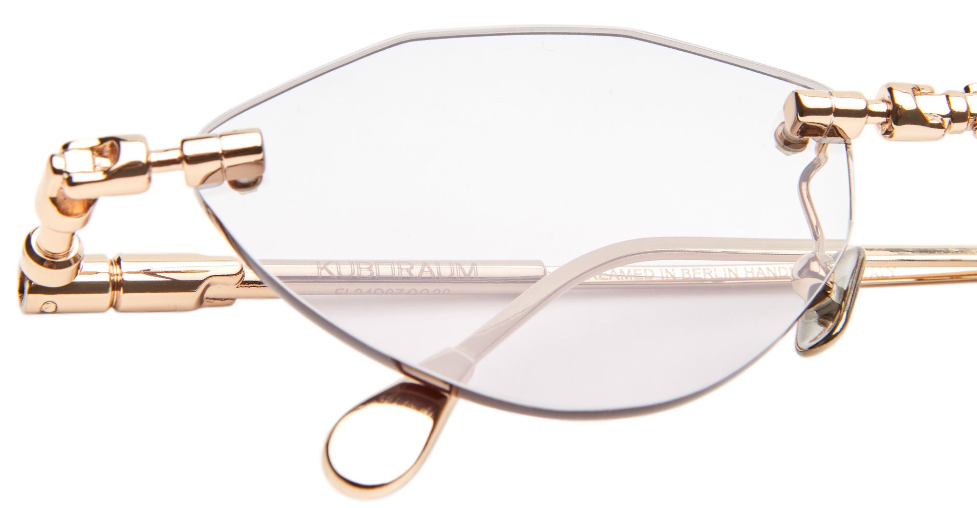Ottica Mondello Roma - Kuboraum - KRSH64PG0000004G - MASK H64 - ROSE GOLD - Metal - shape Cat-eye - rose gold - EYEWEAR - SUNGLASSES - Unisex,Uomo,Donna,Women,Men - lens light grey - Made In Italy