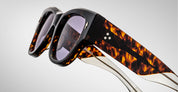 Ottica Mondello Roma - Jacques Marie Mage - JMMEH-13V - CHELSEA - BEAU - Acetate - shape Round - Havana - EYEWEAR - SUNGLASSES - Donna,Women - lens Blue - Made In Japan
