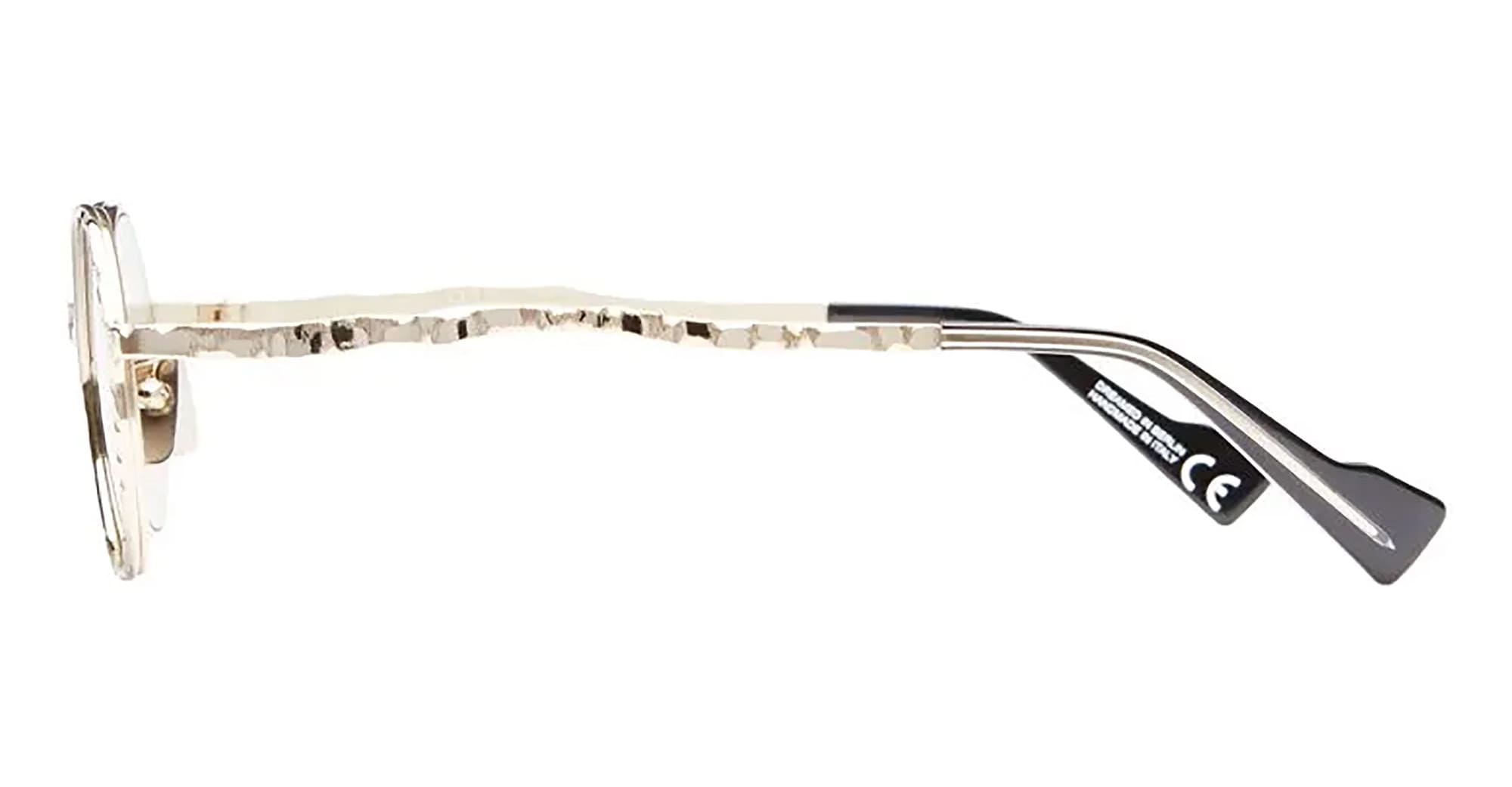 Ottica Mondello Roma - Kuboraum - KRSH11GMG000002F - MASK H11 GMG - GOLD SHADED - Metal - shape Round - Gold - EYEWEAR - SUNGLASSES - Unisex,Uomo,Donna,Women,Men - lens light grey - Made In Italy