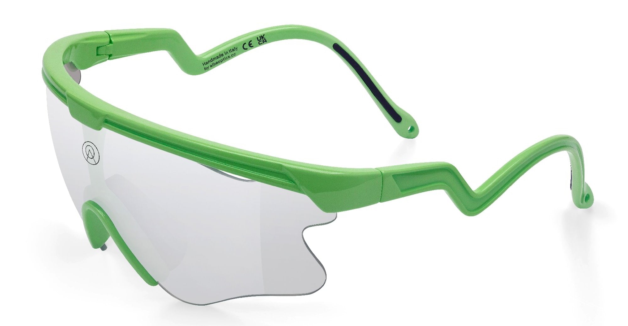  VZUM SUPER ALU - Tr90 - shape Mask - green - EYEWEAR - SUNGLASSES - Unisex,Uomo,Donna,Women,Men - lens Grey - Made In Italy