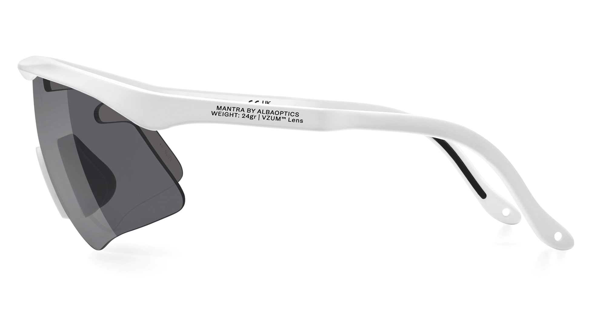 Ottica Mondello Roma - Alba Optics - 8050054518039 - MANTRA - WHITE / VZUM F-LENS CLASSIC - Tr90 - shape Mask - White - EYEWEAR - SUNGLASSES - Unisex,Uomo,Donna,Women,Men - lens Grey - Made In Italy