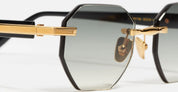 Ottica Mondello Roma - John Dalia - TIMOTHY-C506 - TIMOTHY - C506 Yellow Gold - metal, acetate - shape Hexagonal - Gold - EYEWEAR - SUNGLASSES - Unisex,Uomo,Donna,Women,Men - lens Gradient green - Made In France