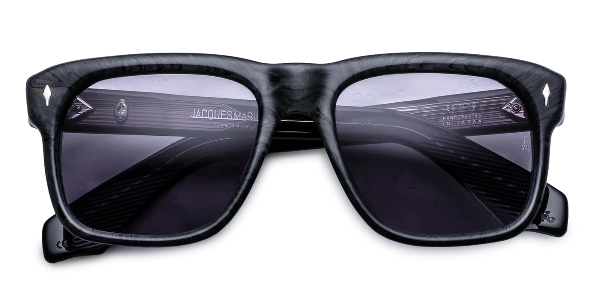 Ottica Mondello Roma - Jacques Marie Mage - JMMYV-14U - YVES - EBONY - Acetate - shape Squared - Black - EYEWEAR - SUNGLASSES - Unisex,Uomo,Donna,Women,Men - lens Grey - Made In Japan