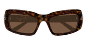 Ottica Mondello Roma - Balenciaga - BB0432S-002 - BB0432S-002 - HAVANA - Recycled acetate - shape Rectangular - Havana - EYEWEAR - SUNGLASSES - Donna,Women - lens Brown - Made In Japan