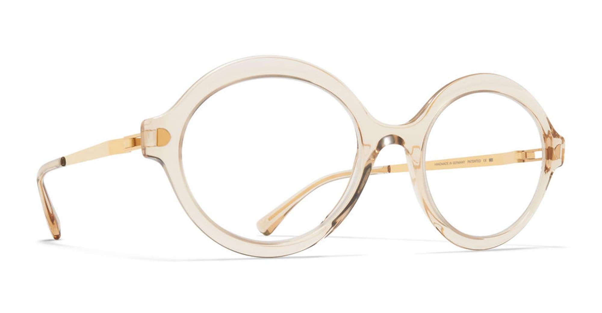Ottica Mondello Roma - Mykita - 10089182 - NOOMI -  C206 Desert Haze / Glossy Gold - stainless steel - shape  - transparent beige - EYEWEAR - EYEGLASSES - Donna,Women - lens  - Made In Germany