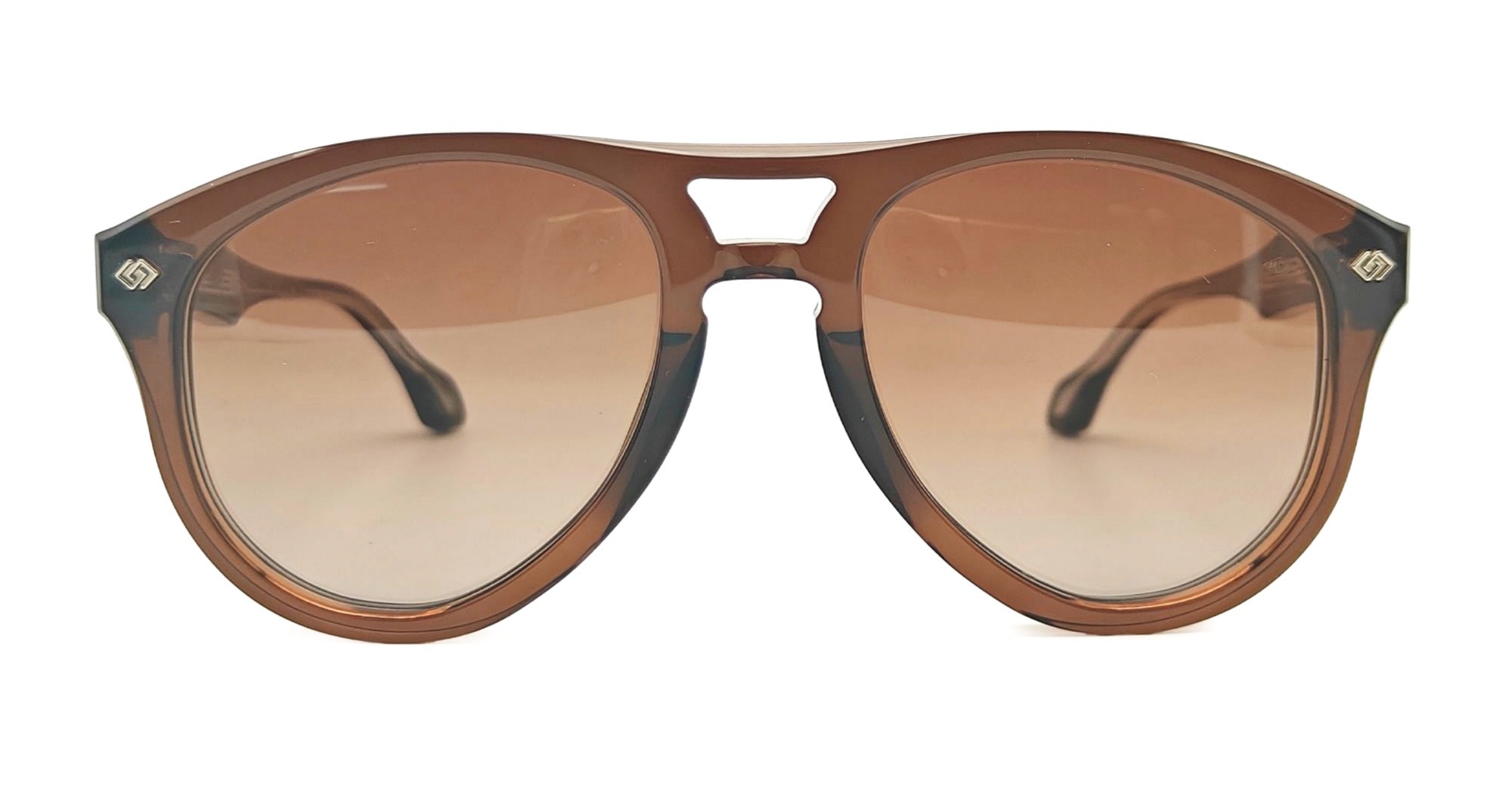 Ottica Mondello Roma - Daizo - A-AVR001e-TB1-BG01 - JUN - TRANSLUCENT BROWN / BROWN GRADIENT LENS - Acetate - shape Pilot - brown - EYEWEAR - SUNGLASSES - Unisex,Uomo,Donna,Women,Men - lens Gradient brown - Made In Japan