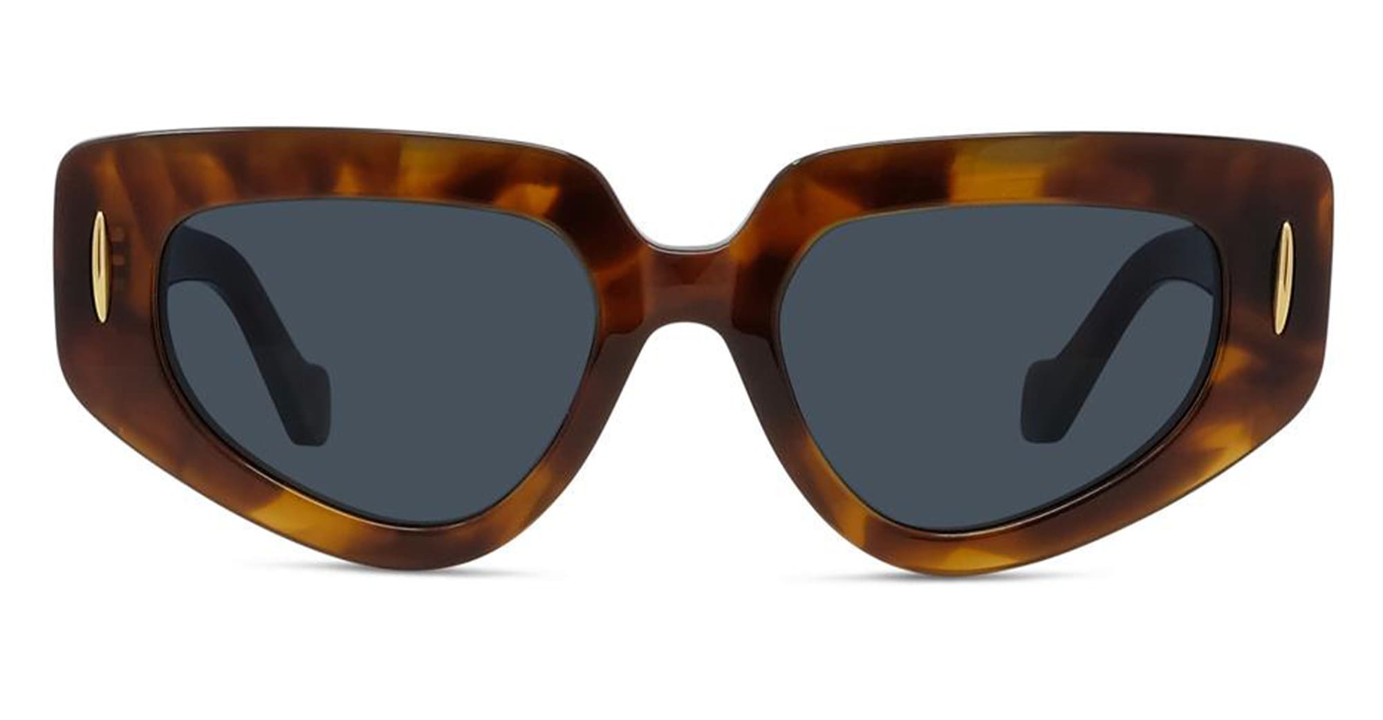 Ottica Mondello Roma - Loewe - LW40160I5153V - ANAGRAM LW40160I-53V - HAVANA - Acetate - shape Geometric - Havana - EYEWEAR - SUNGLASSES - Donna,Women - lens Blue - Made In Italy