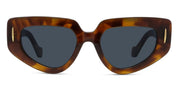 Ottica Mondello Roma - Loewe - LW40160I5153V - ANAGRAM LW40160I-53V - HAVANA - Acetate - shape Geometric - Havana - EYEWEAR - SUNGLASSES - Donna,Women - lens Blue - Made In Italy