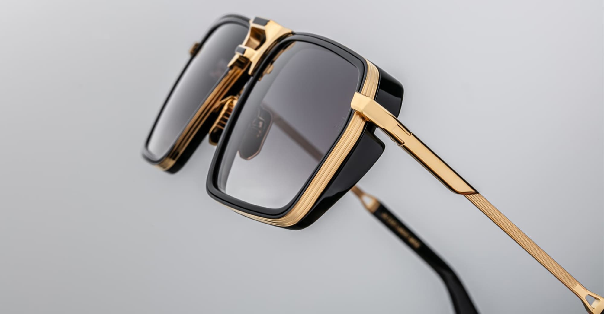 Ottica Mondello Roma - Jacques Marie Mage - JMMGTR-C7 - GT-R - CIA - titanium, acetate - shape Navigator - Gold - EYEWEAR - SUNGLASSES - Uomo,Men - lens Gradient black - Made In Japan